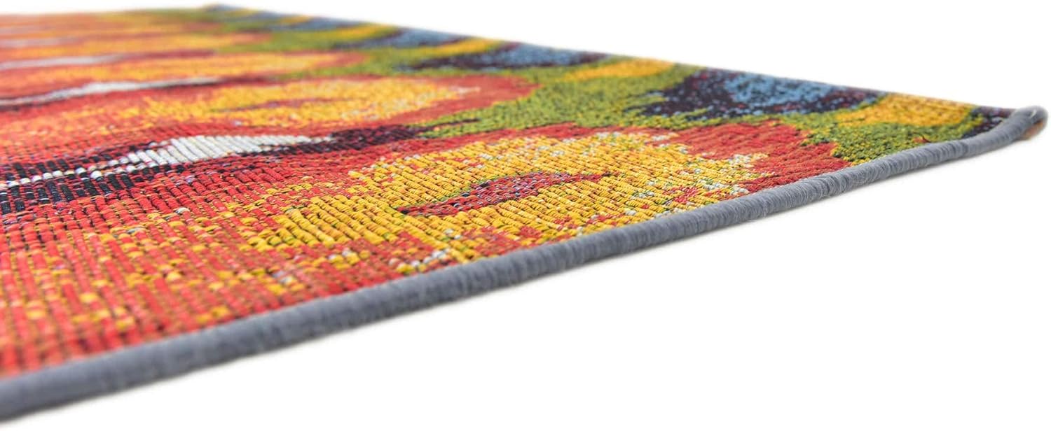 Unique Loom - Alfombra colección de círculos abstractos, de transición para...