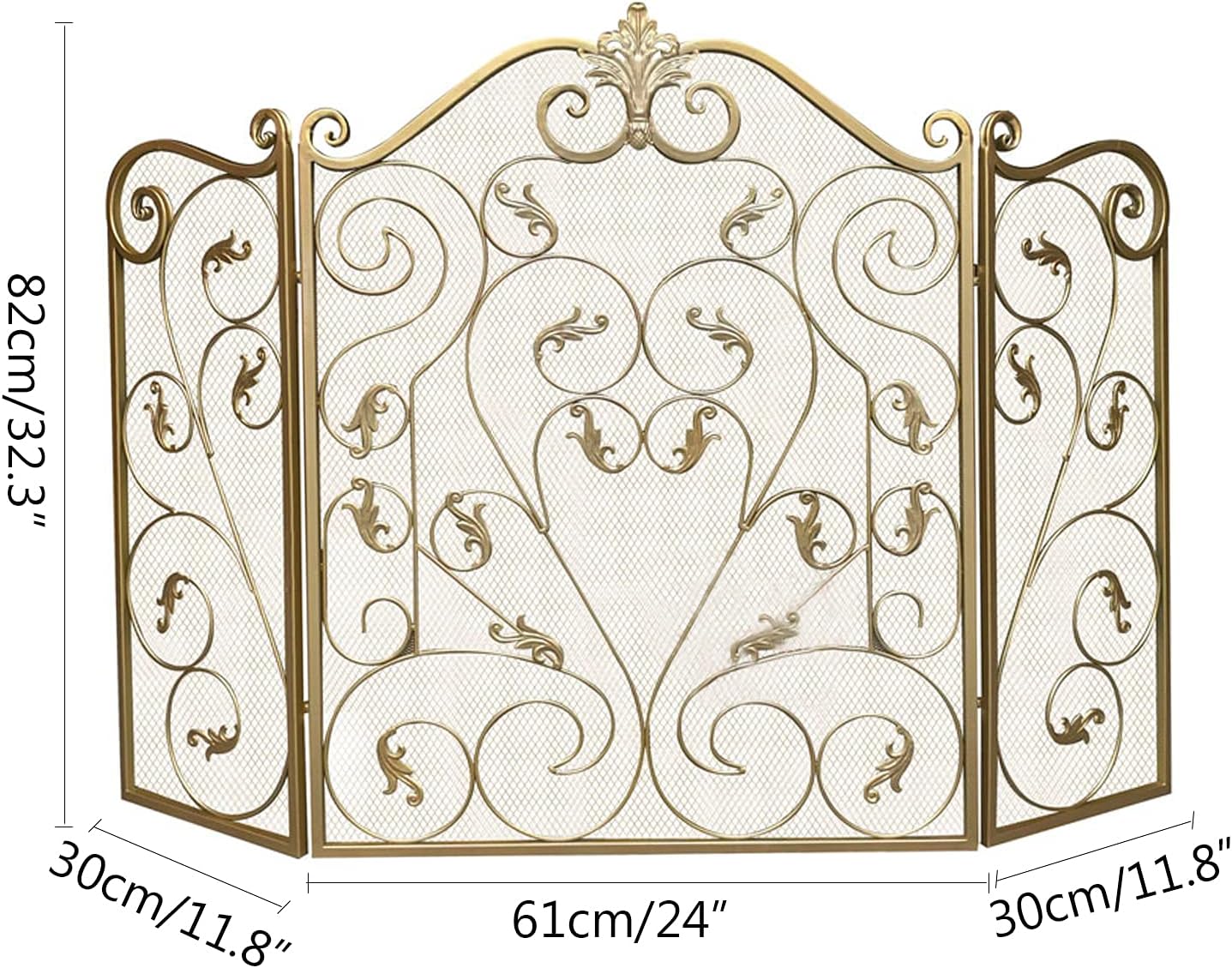 Pantalla plegable de metal decorativo de 3 paneles para sala de estar,...