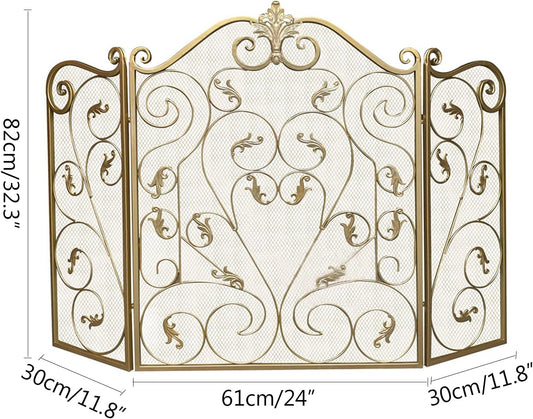 Pantalla plegable de metal decorativo de 3 paneles para sala de estar,...