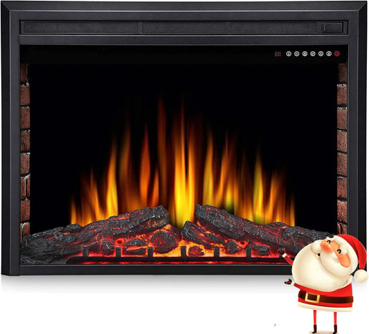 Inserto de chimenea eléctrica de 36 pulgadas, calentador de chimenea eléctrico