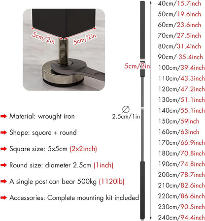 Divder Divder de habitación de metal para decoración de columna, pantalla
