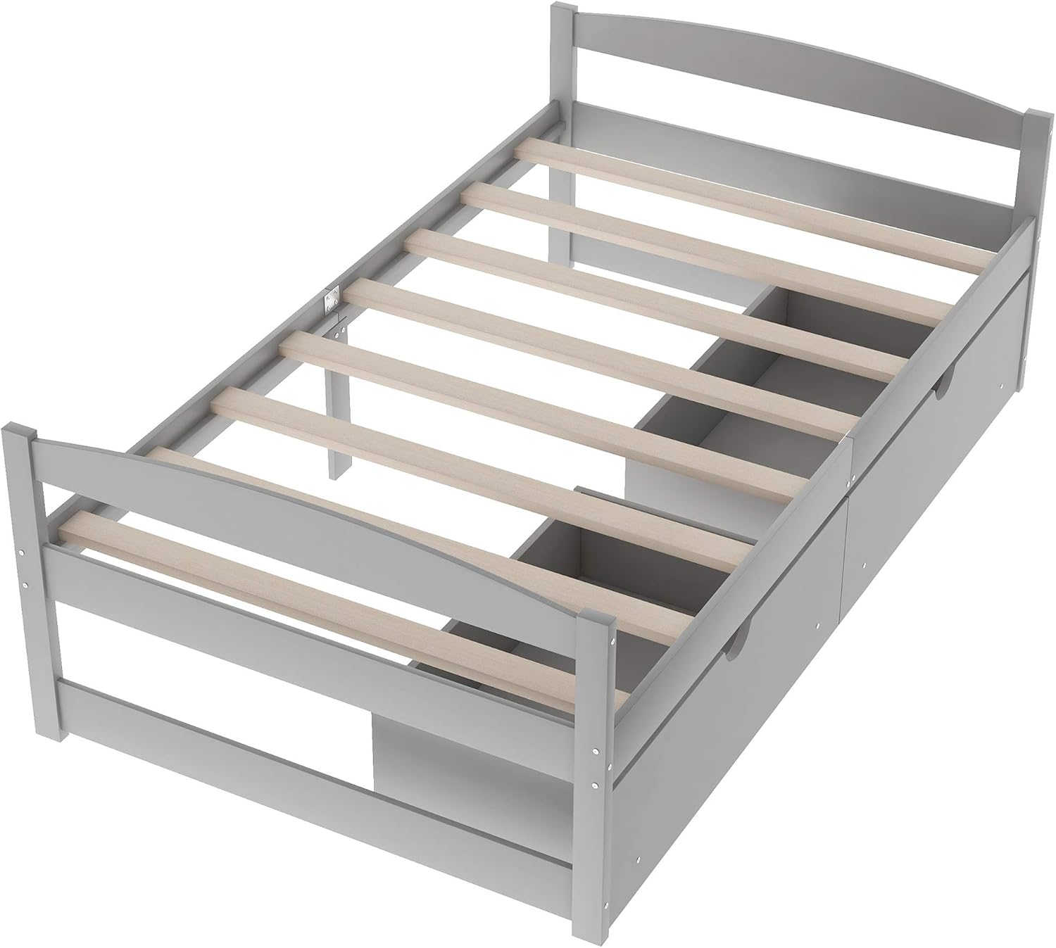 SOFTSEA Sofá cama individual con cajones de almacenamiento, base de colchón,...