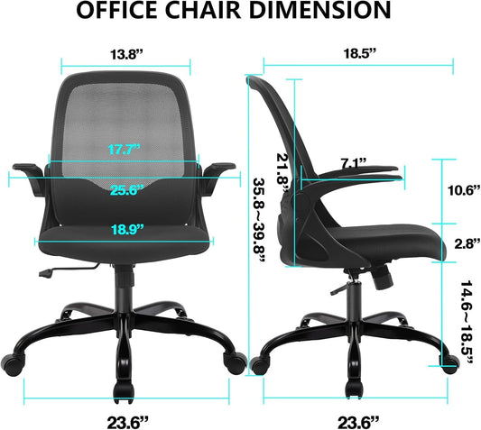 KERDOM Silla de oficina, silla de escritorio ergonómica, silla de computadora...