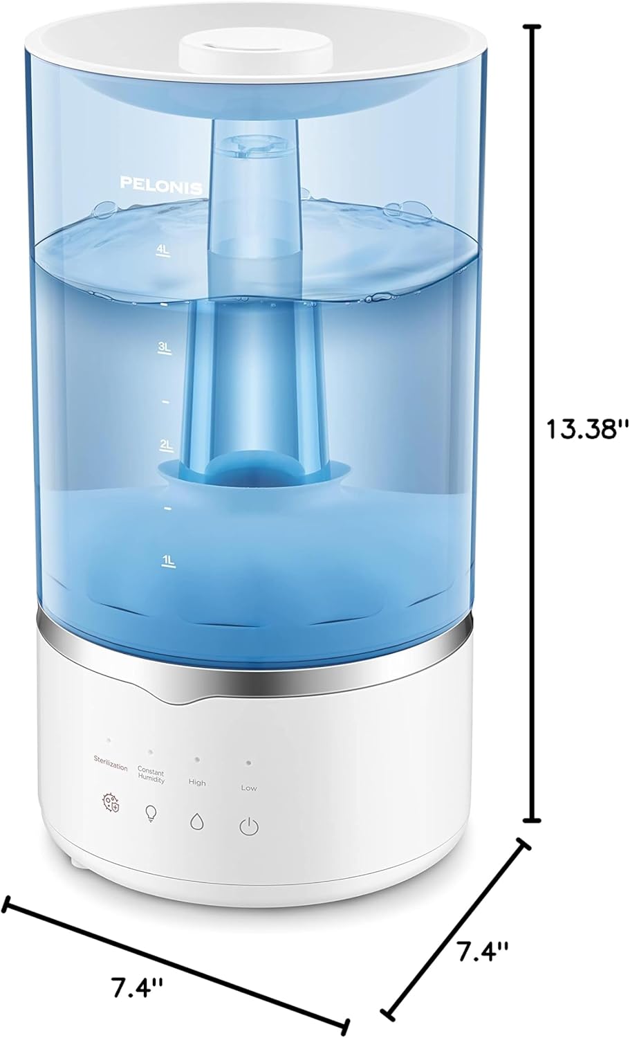 Pelonis Humidificadores de niebla cálida y fría para dormitorio, habitación...