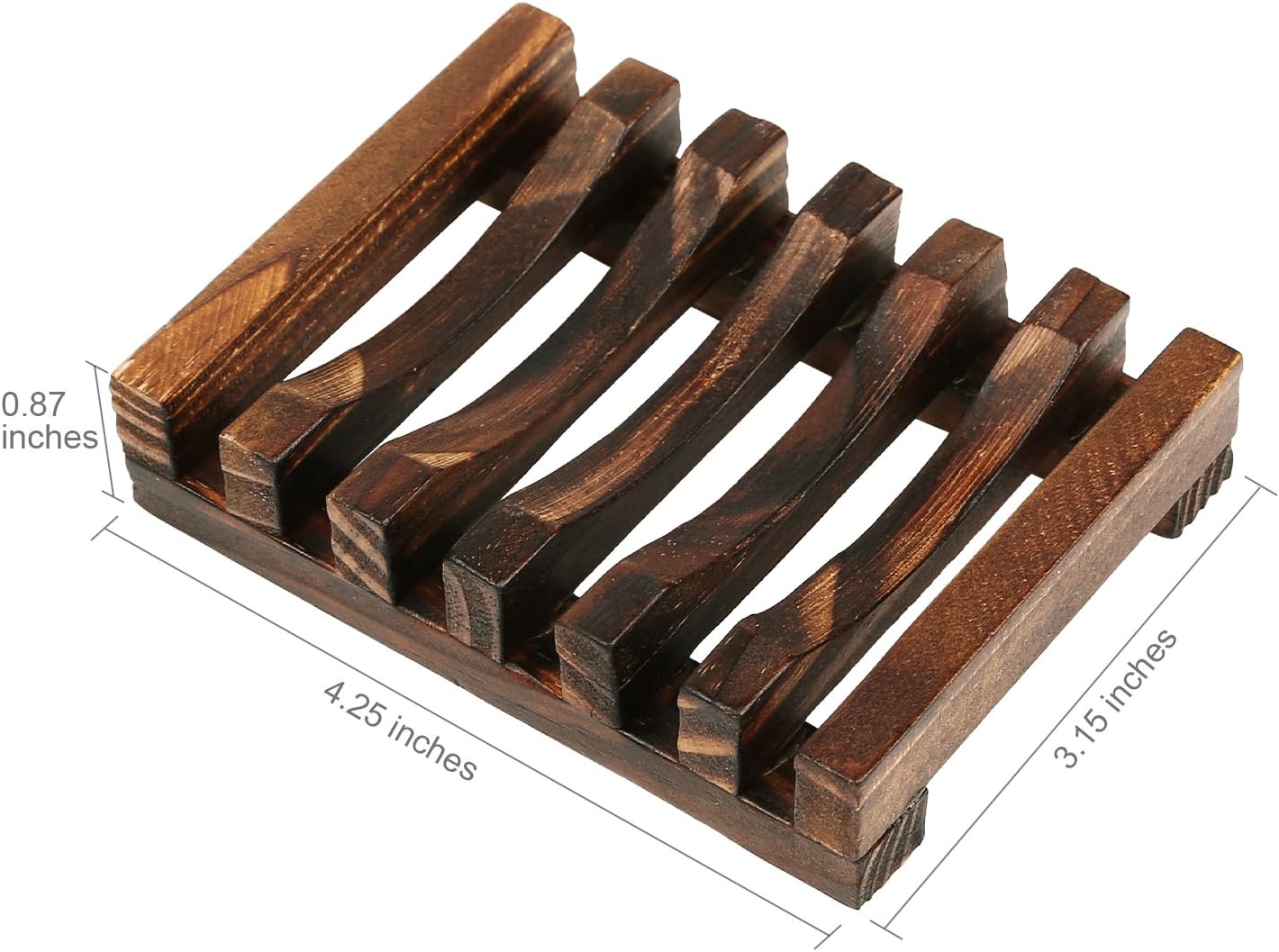 Anwenk Paquete de 3 jaboneras de madera, bandeja de jabón para baño, ducha,...