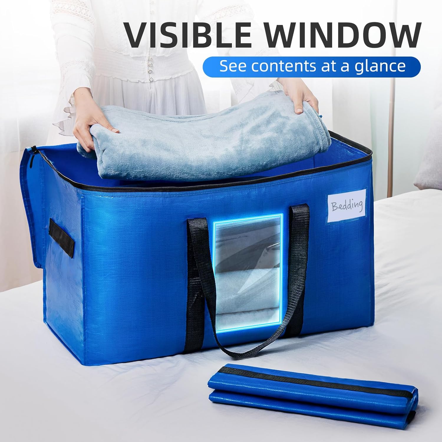 TAILI Bolsas de mudanza extra grandes, paquete de 6 bolsas resistentes para...
