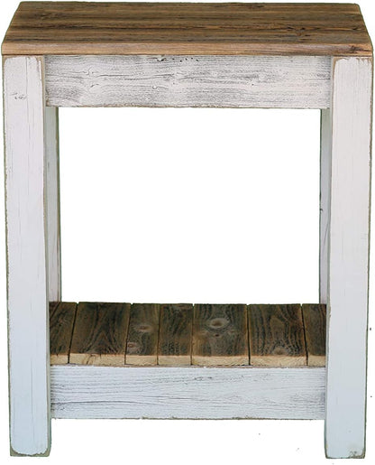 Mesa auxiliar combinada blanca