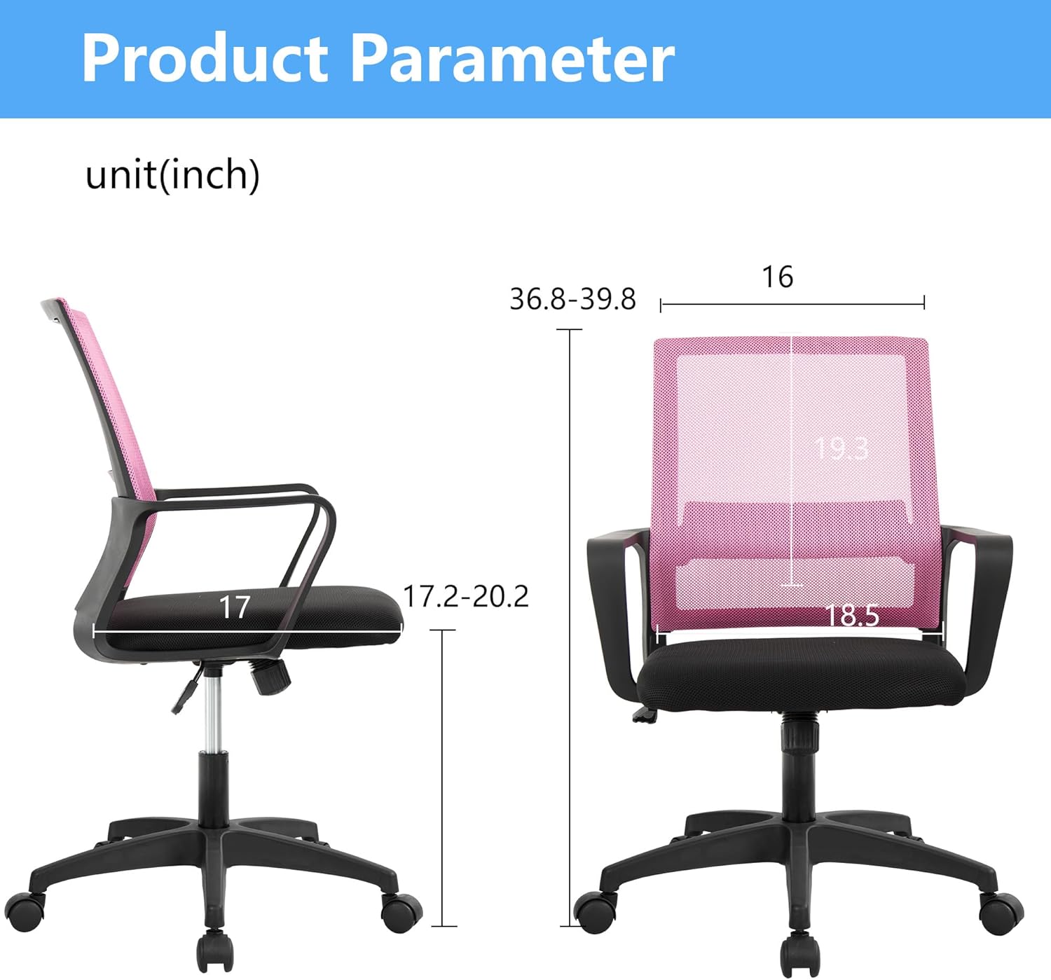 PayLessHere Silla de oficina para computadora, silla ergonómica de malla,...