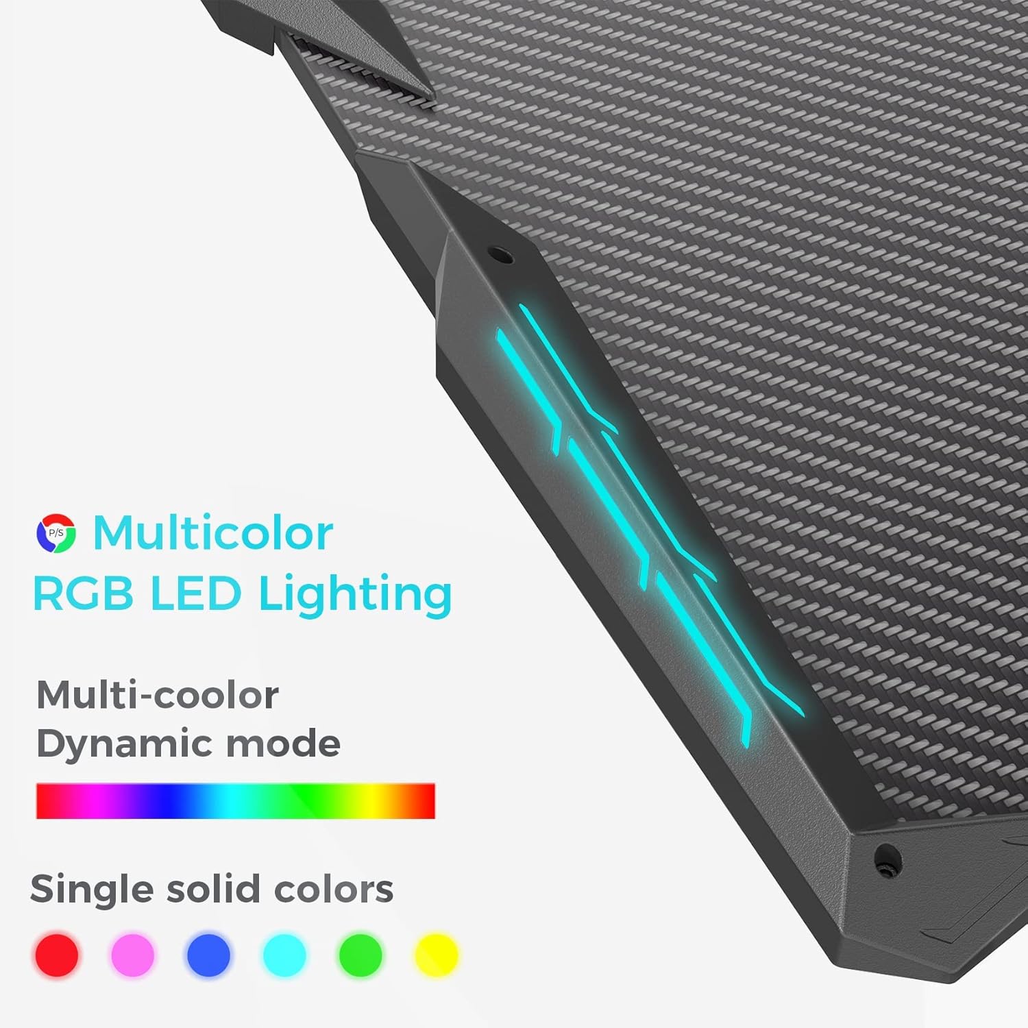 EUREKA ERGONOMIC Escritorio para juegos con luces LED RGB, escritorio para...