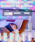 Humidificadores pequeños para dormitorio, habitación, oficina, 13.5 fl oz,...