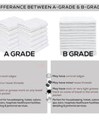 White Shop Towels Toallas de algodón toalla de grado B 60 trapos de 24 x 50
