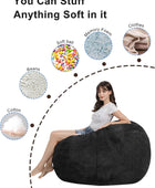 Puf gigante para adultos y niños sin relleno, cómodas sillas redondas Big Joe,...