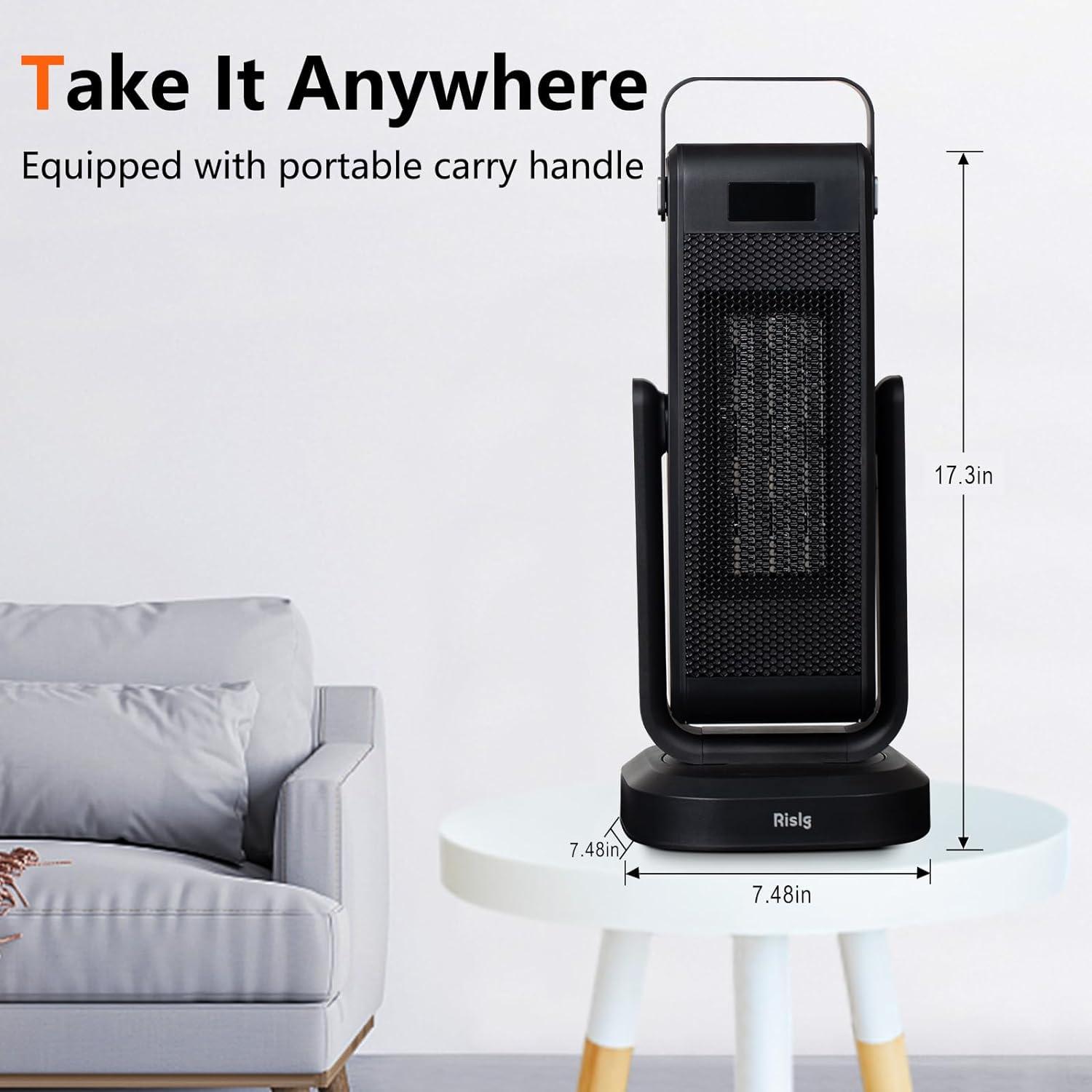 Calentador de espacio, calentador eléctrico rápido de 1500 W para uso en