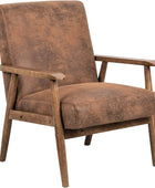 Barlow - Silla decorativa moderna vintage, sillón de microfibra con aspecto de...