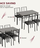 IDEALHOUSE Juego de mesa de comedor para 4, mesa de cocina y sillas para 4,