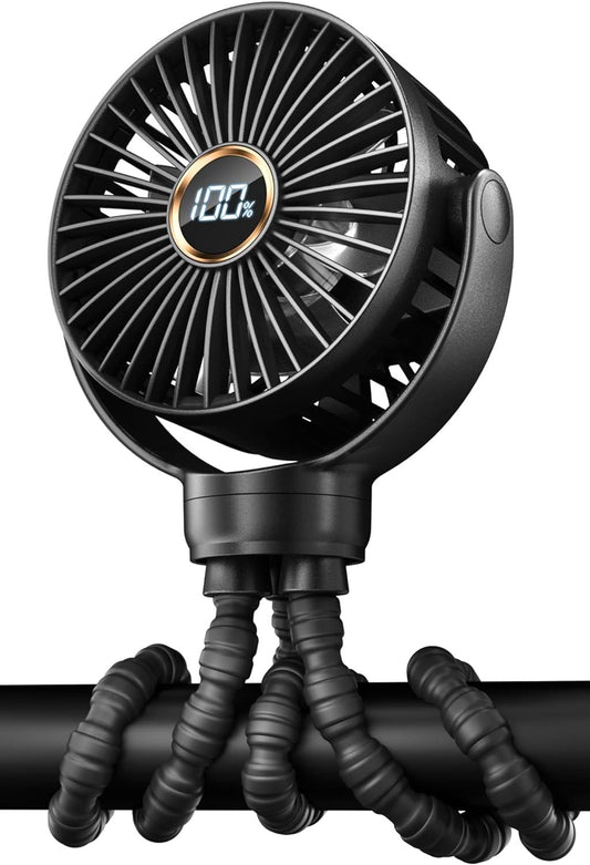 Mini ventilador de cochecito, ventilador portátil para bebé, funciona con
