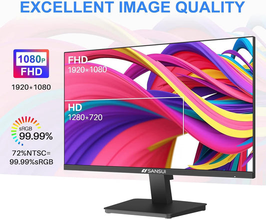 SANSUI Monitor de 22 pulgadas IPS Panel 1080p FHD 75Hz Monitor de computadora...