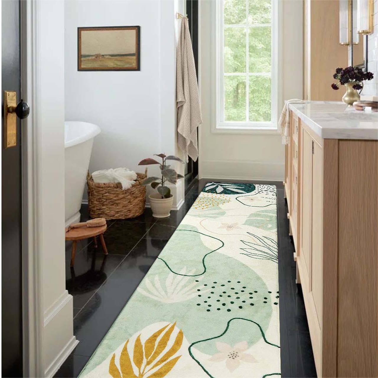 Lahome - Alfombra lavable de pasillo extralarga de 2 x 10 pies, antideslizante,...