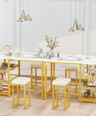 Dining Table Set for 2, Kitchen Island with Seating Bar Table Set with Storage,