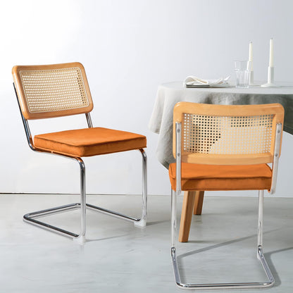 Juego de 2 sillas de comedor, sillas modernas de mediados de siglo con patas de