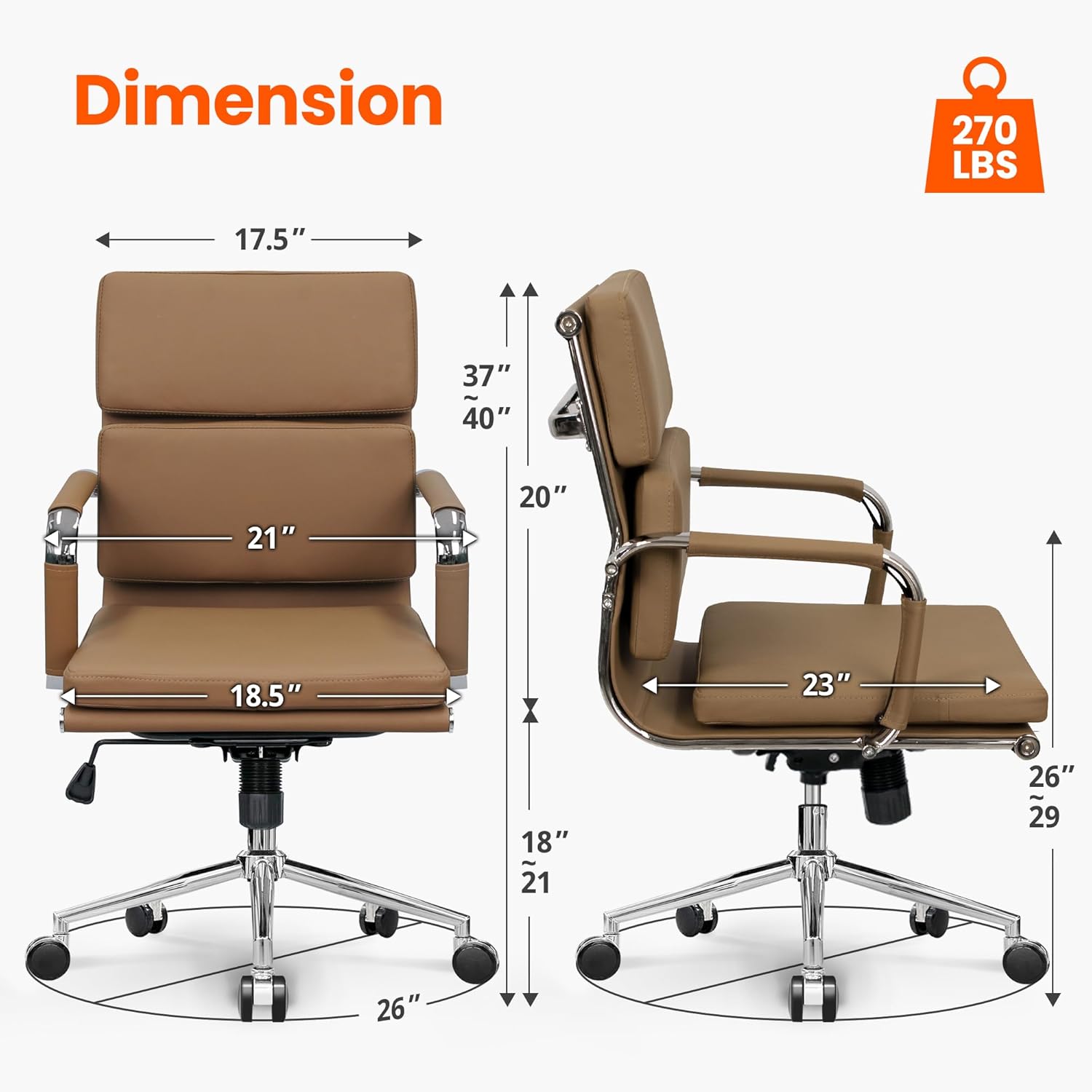 NEO CHAIR Escritorio de oficina, silla ergonómica ejecutiva de cuero, respaldo...