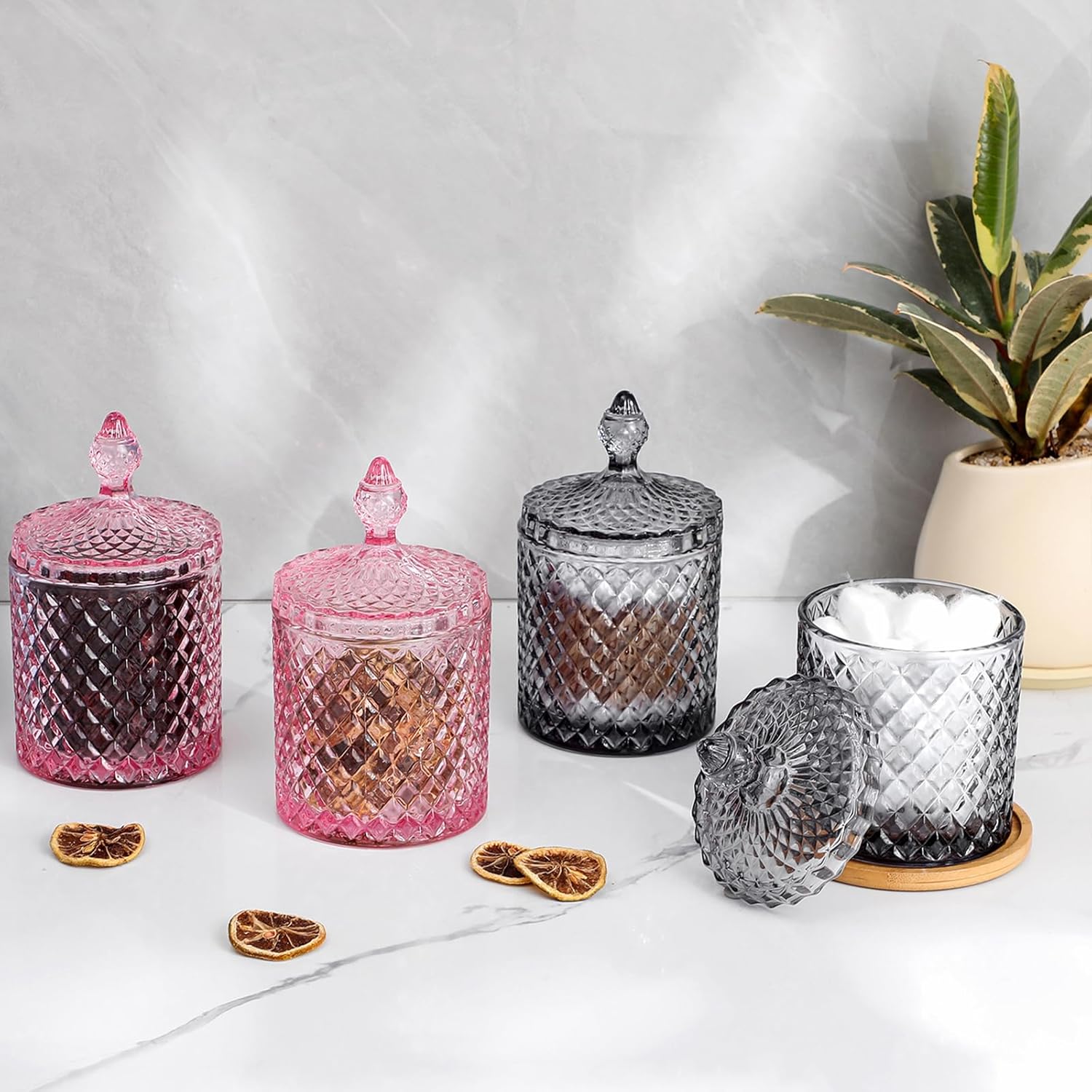 Paquete de 2 tarros de vidrio con tapa para decoración de dispensador de