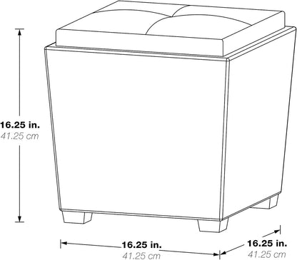 OSP Home Furnishings Ave Six Rockford - Otomana cuadrada de almacenamiento con...