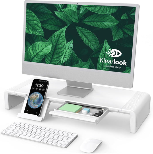 Klearlook Soporte elevador para monitor de computadora plegable con claridad...