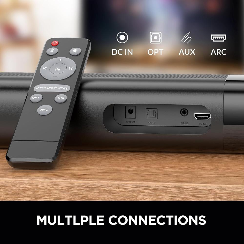 Barra de sonido para Smart TV, con conexión Bluetooth/ARC/Opt/AUX