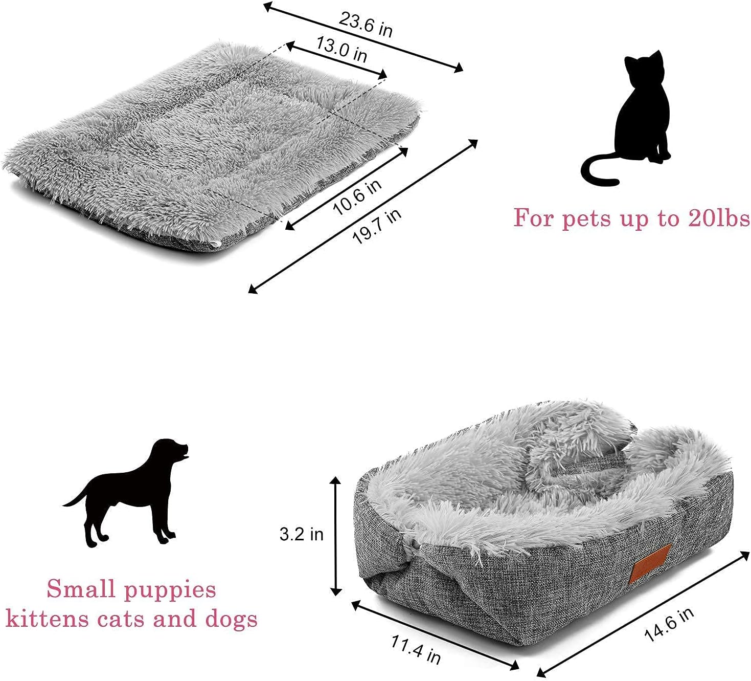 Cama para gatos pequeños, cama para gatos autocalentable, alfombrilla térmica...
