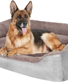 PUPPBUDD - Cama ortopédica para perros grandes, rectangular, lavable, cómoda,...