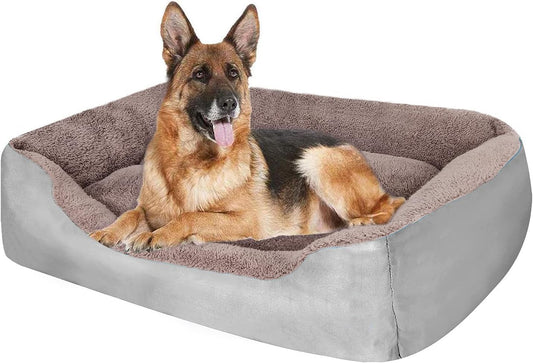 PUPPBUDD - Cama ortopédica para perros grandes, rectangular, lavable, cómoda,...