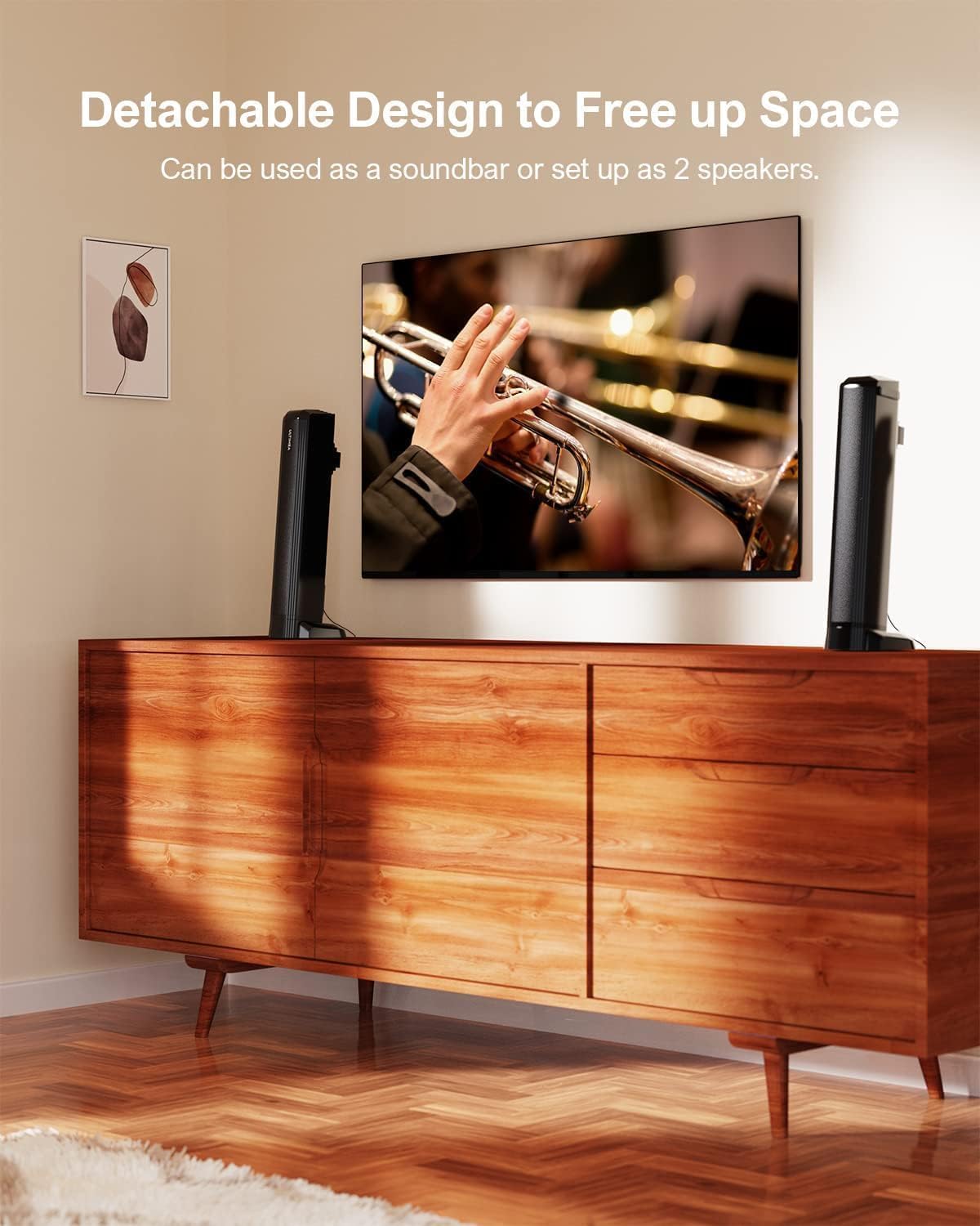 ULTIMEA Barras de sonido de 2.2 canales para TV, potencia máxima de 100 W,...