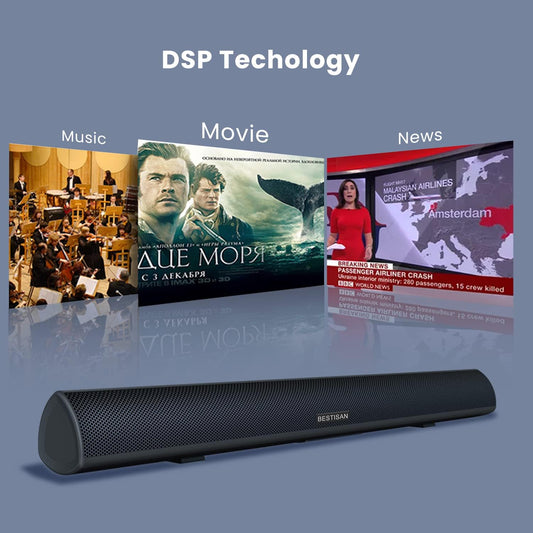 BYL - Barra de sonido, con cable y Bluetooth 5.0  Altavoz inalámbrico para TV...