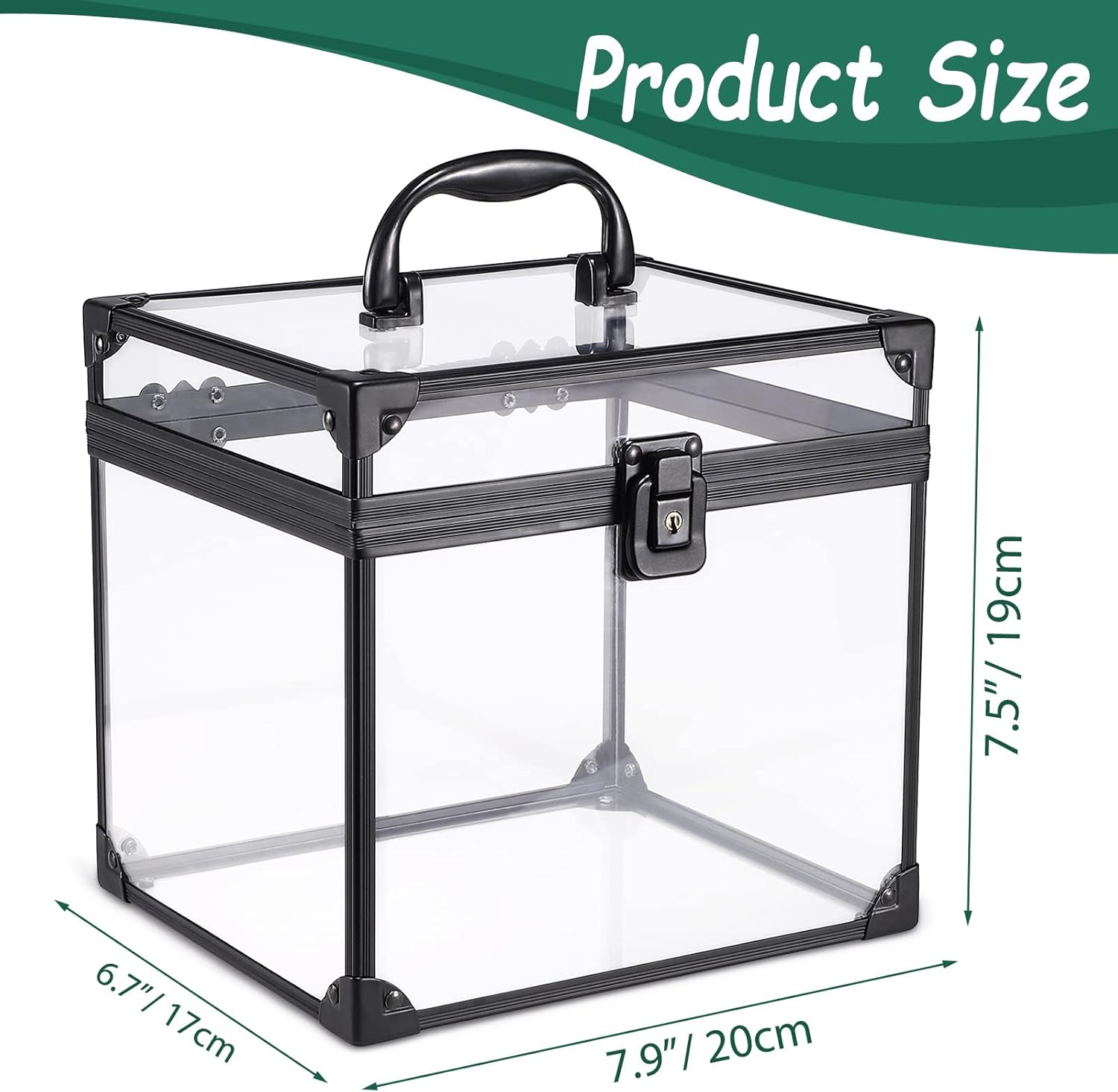Noverlife Caja de corona portátil para concursos, 8 x 7 x 7.5 pulgadas, estuche...