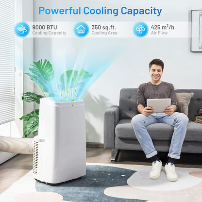 PETSITE Aire acondicionado portátil 9000 BTU, unidad de refrigeración de unidad...