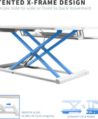 VIVO DESK-V000KLW - Convertidor de escritorio de esquina extra ancho de 38...