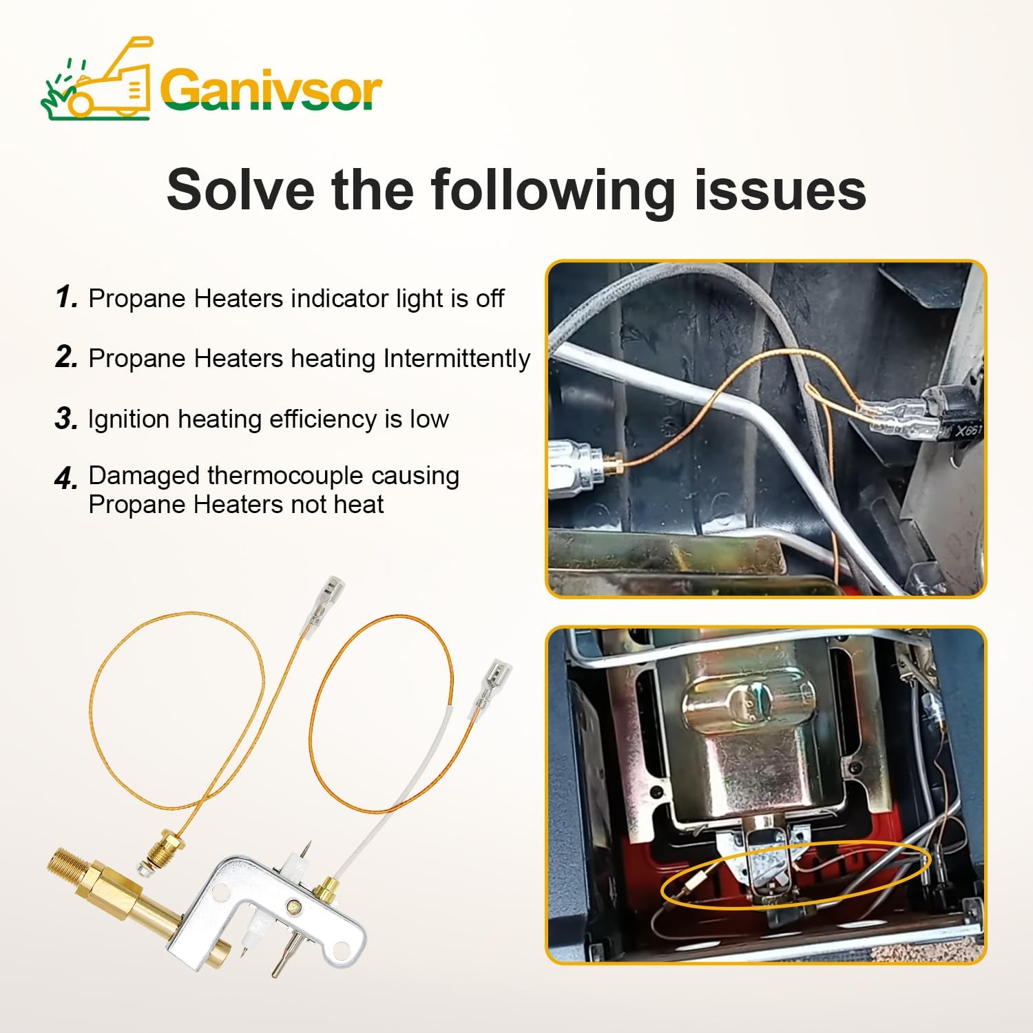 Ganivsor F278527 Pilot Assembly Portable ODS para Mr.Heater Big Buddy MH18B...