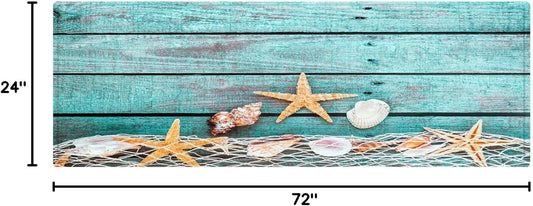 Alfombra de franela de 2 x 6 pies, alfombra de baño antideslizante para cocina