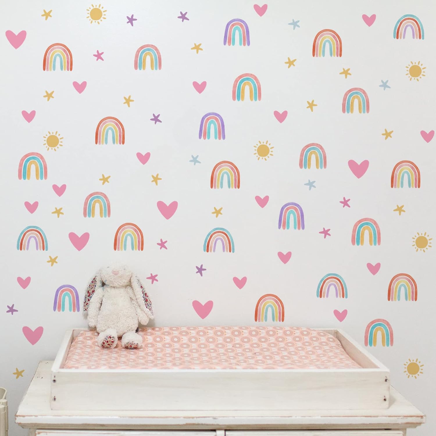 Calcomanías de pared de arco iris, calcomanías de pared pequeñas de arco iris,...