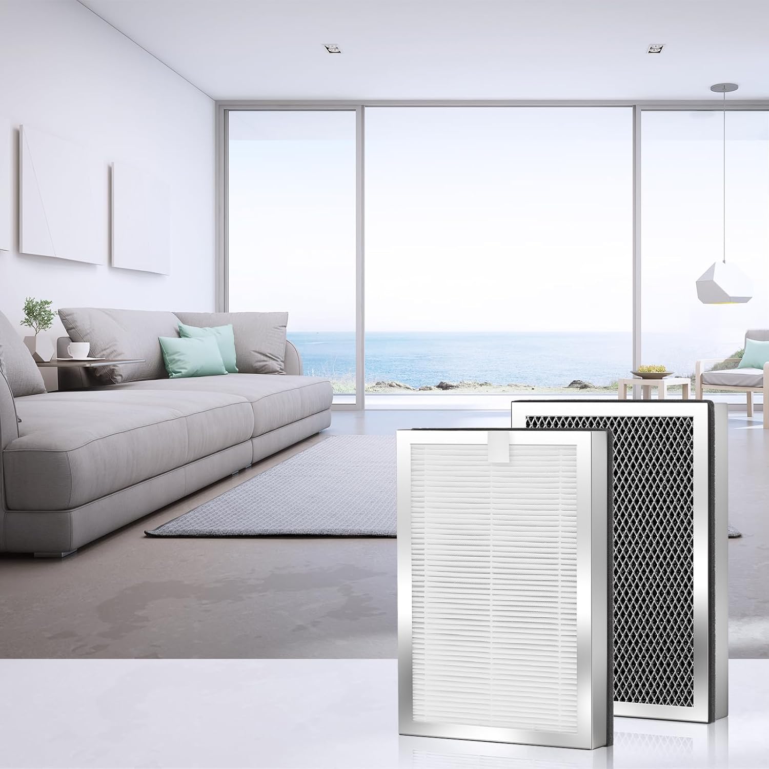 Filtros de repuesto para purificador de aire, paquete de 4 unidades compatibles...