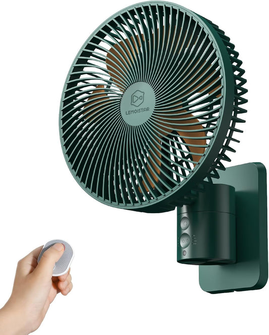 LEMOISTAR Ventilador pequeño de pared de 8 pulgadas con control remoto,...