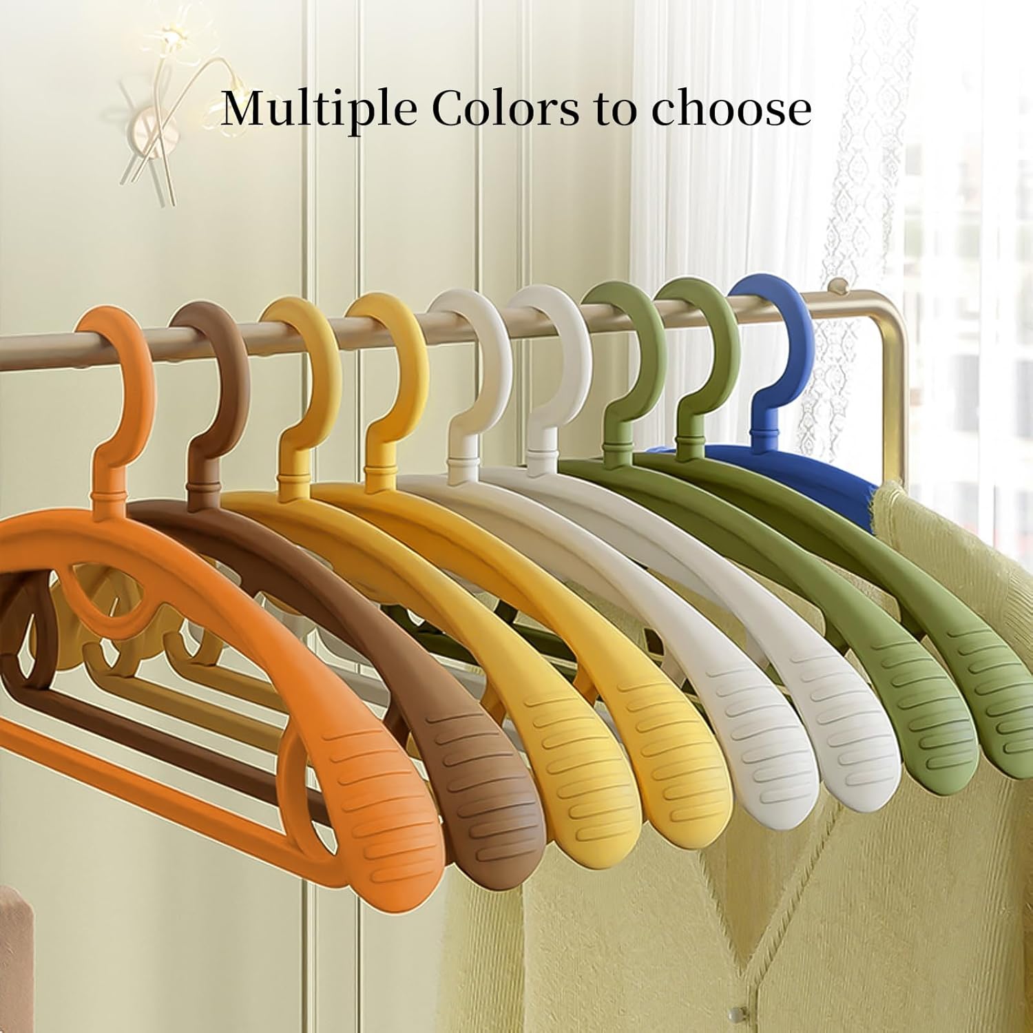 Percha de plástico para ropa, extra grueso, hombro ancho, para adultos,...