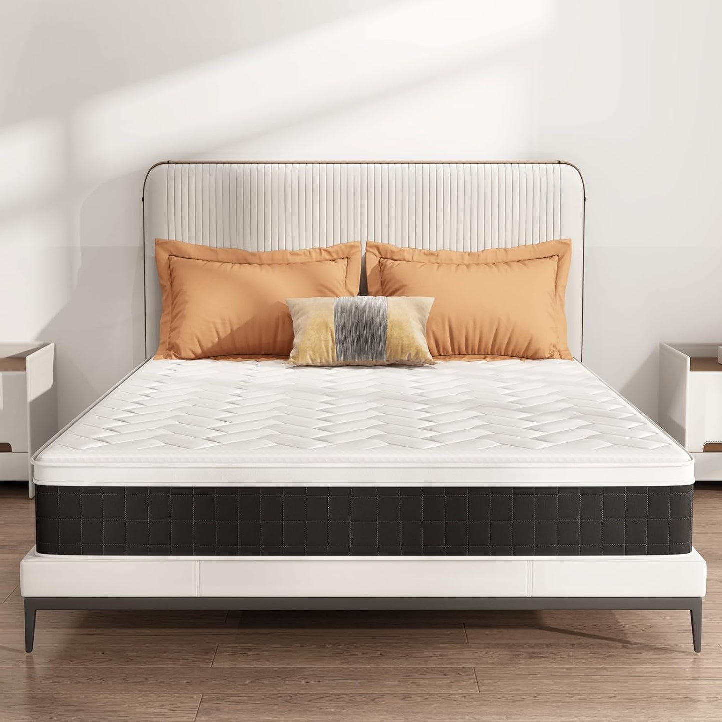 Colchón tamaño King, cama híbrida europea superior de 10 pulgadas en una caja,