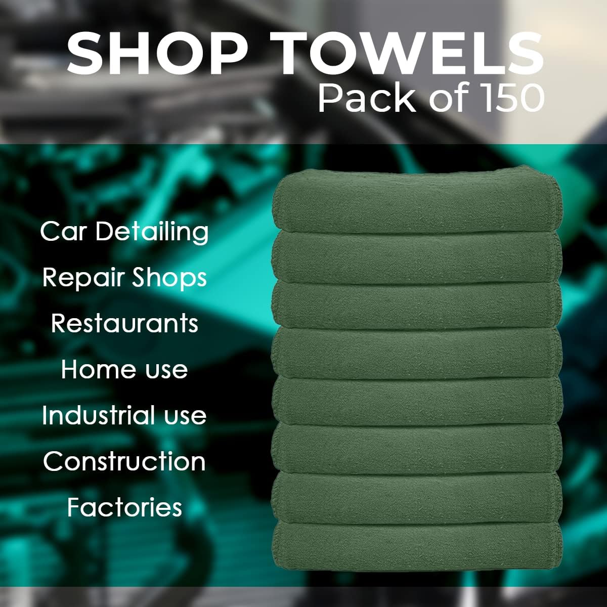 Towels Cotton Shop Trapos Paquete de 100 trapos de limpieza de 12 x 14 pulgadas
