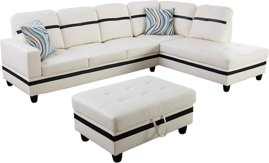 Golden Coast Furniture - Juego de sofá seccional en forma de L, juego de sofá...