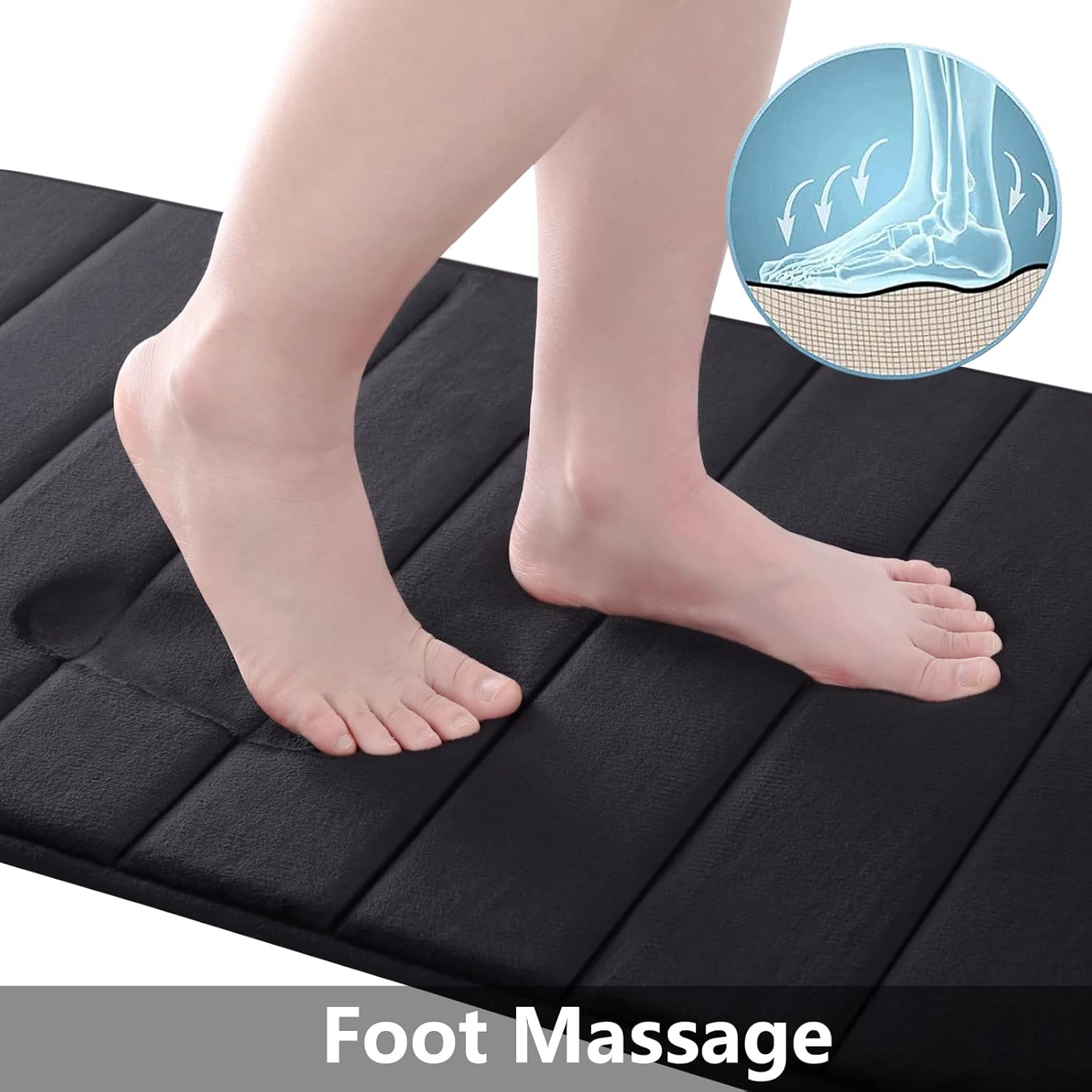 Tapetes de baño de espuma viscoelástica suaves, antideslizantes y absorbentes,...