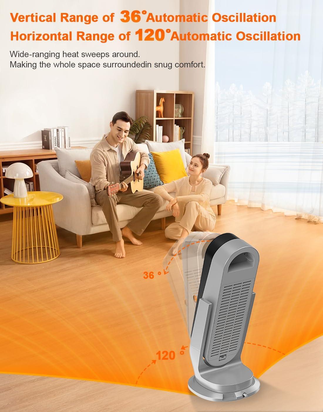 Calentador de espacio para uso en interiores, calentamiento rápido de 1500 W