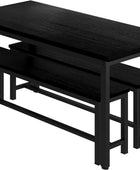 Juego de mesa de cocina con 2 bancos, juego de mesa de comedor para 4 personas,