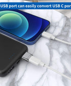 Adaptador USB C hembra a USB macho (paquete de 4), convertidor de cargador tipo...